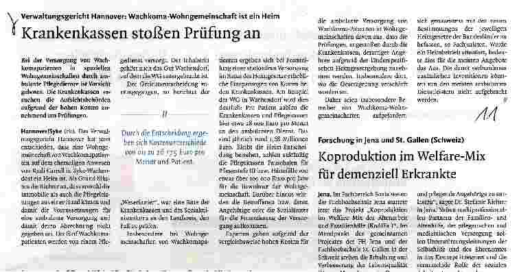 Vorschauseite 1: Krankenkassen stoßen Prüfung an