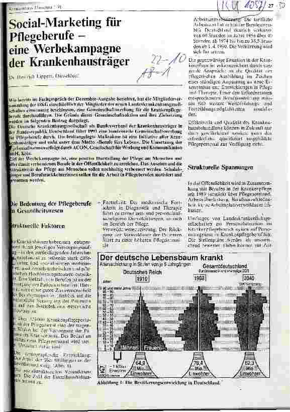 Vorschauseite 1: Social-Marketing für Pflegeberufe - eine Werbekampagne der Krankenhausträger
