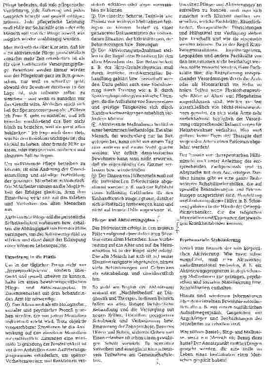 Vorschauseite 2: Aktivierung und Rehabilitation im Altenheim