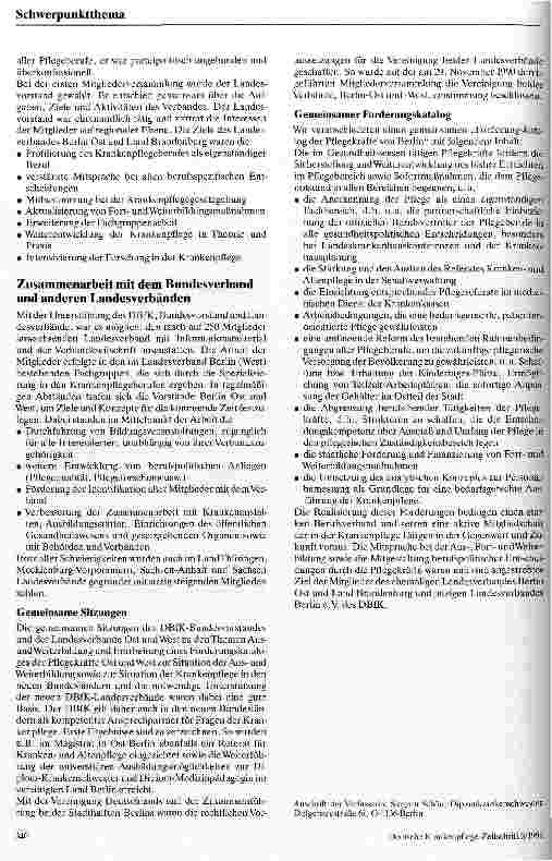 Vorschauseite 2: Gründung eines Berufsverbandes in der ehemaligen DDR im Rückblick