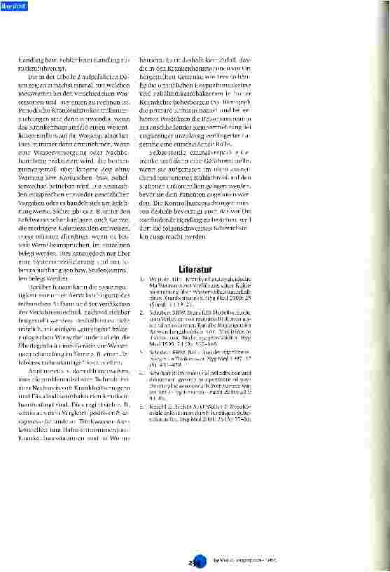 Vorschauseite 4: Die patientennahe Wasserversorgung