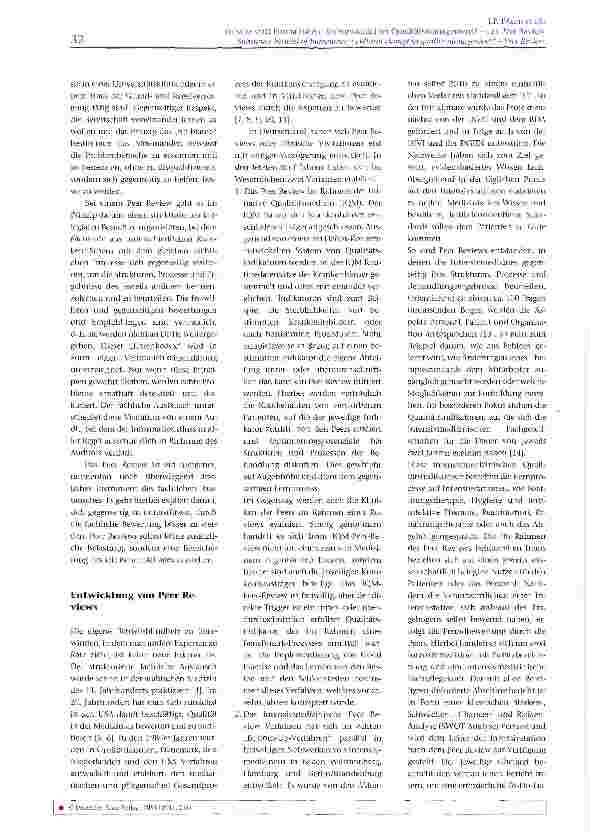 Vorschauseite 3: Inhalte statt Formalitäten: Kulturwandel im Qualitätsmanagement? -das Peer Review