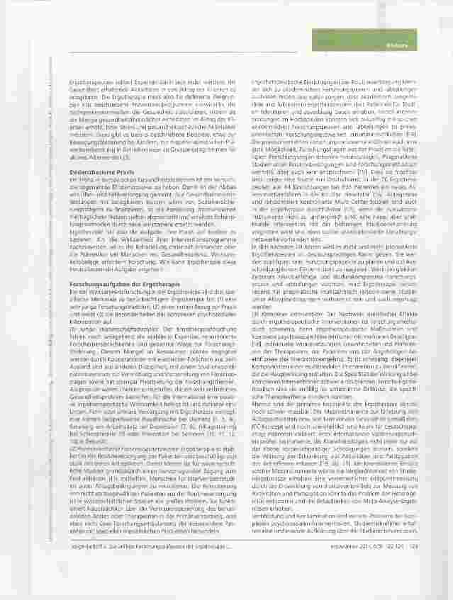 Vorschauseite 2: Zukünftige Forschungsaufgaben der Ergotherapie in Deutschland, der Schweiz und Österreich