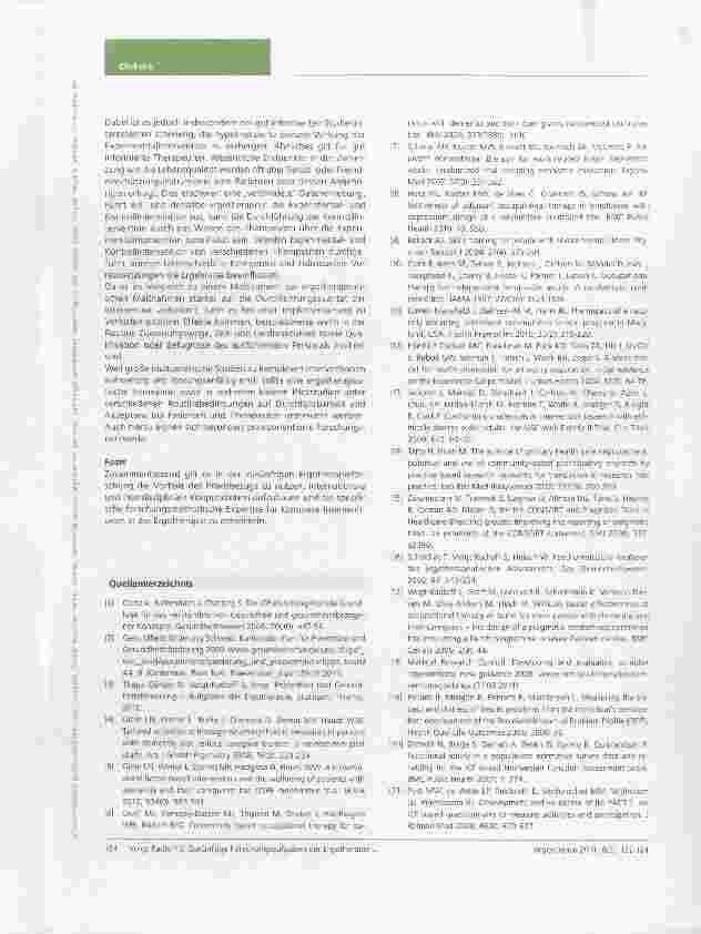 Vorschauseite 3: Zukünftige Forschungsaufgaben der Ergotherapie in Deutschland, der Schweiz und Österreich