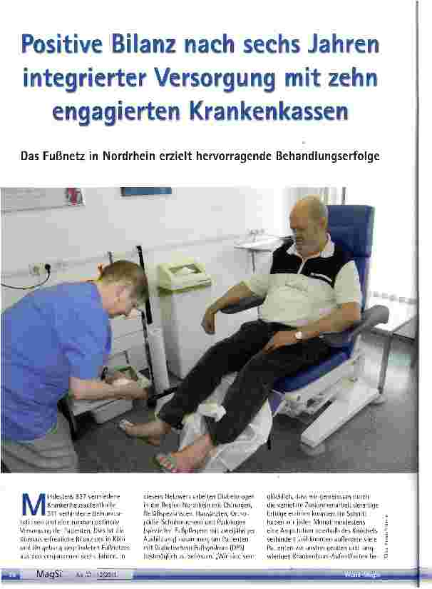 Vorschauseite 1: Positive Bilanz nach sechs Jahren integrierter Versorgung mit zehn engagierten Krankenkassen