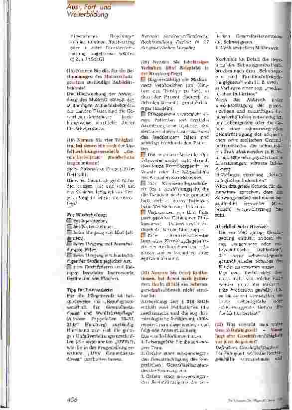 Vorschauseite 3: Was wird wohl abgefragt? 2. Teil: Gesetzeskunde