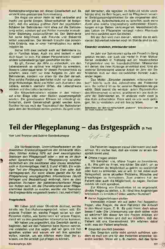 Vorschauseite 2: Überlegungen eines Behinderten zum Jahr der Behinderten