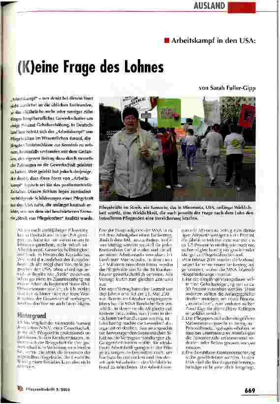 Vorschauseite 1: (K)eine Frage des Lohnes