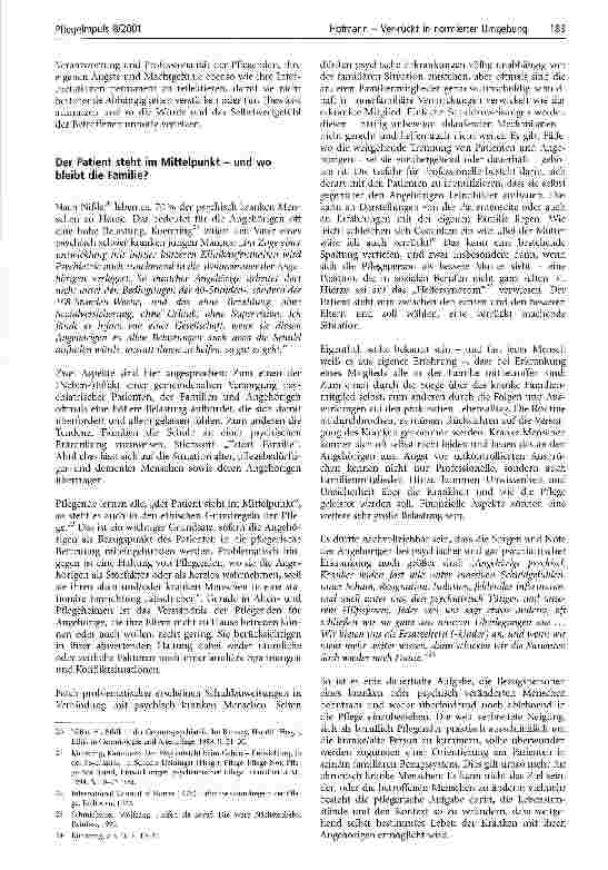 Vorschauseite 5: Ver-rückt in normierter Umgebung Ethische Überlegungen zur Pflege psychisch veränderter und kranker Menschen