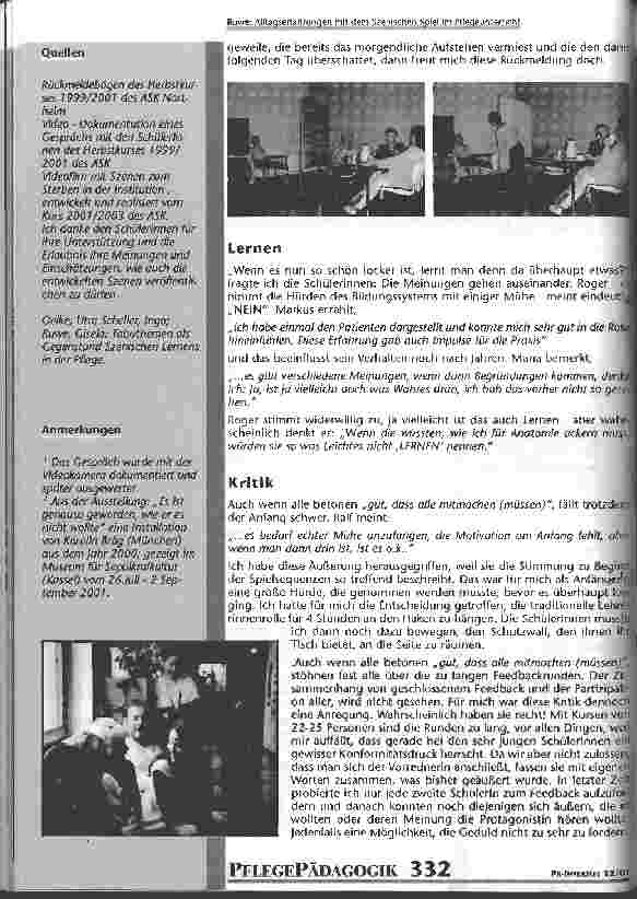 Vorschauseite 2: Alltagserfahrungen mit dem Szenischen Spiel im Pflegeunterricht