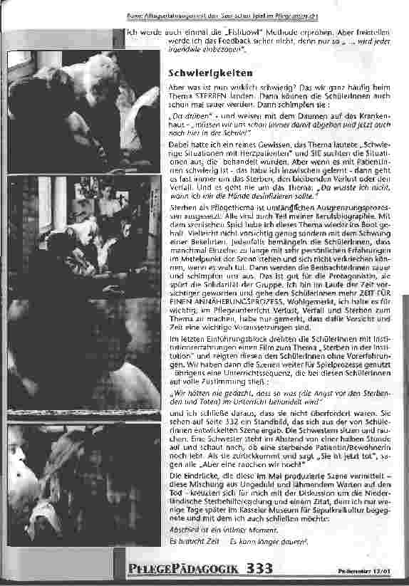 Vorschauseite 3: Alltagserfahrungen mit dem Szenischen Spiel im Pflegeunterricht