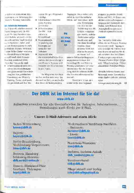 Vorschauseite 2: Voneinander lernen Das Primary Nursing Netzwerk