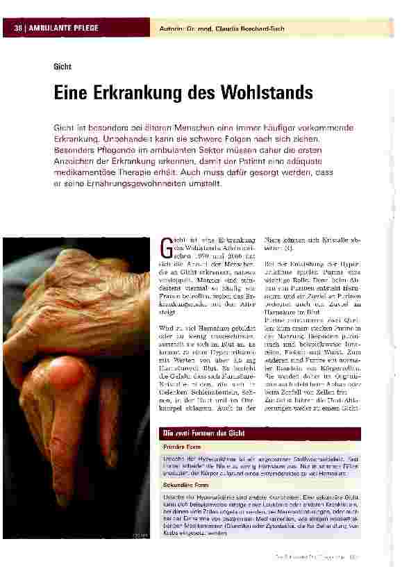 Vorschauseite 1: GichtEine Erkrankung des Wohlstands