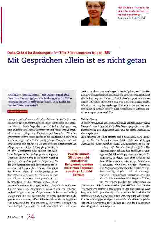 Vorschauseite 1: Mit Gesprächen allein ist es nicht getan