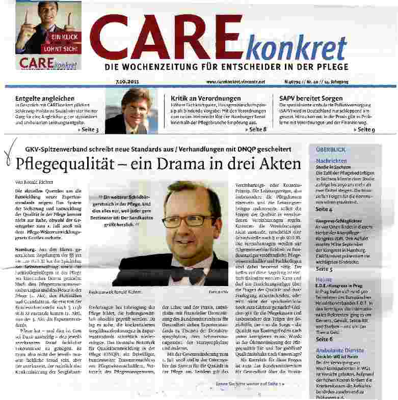 Vorschauseite 1: Pflegequalität - ein Drama in drei Akten