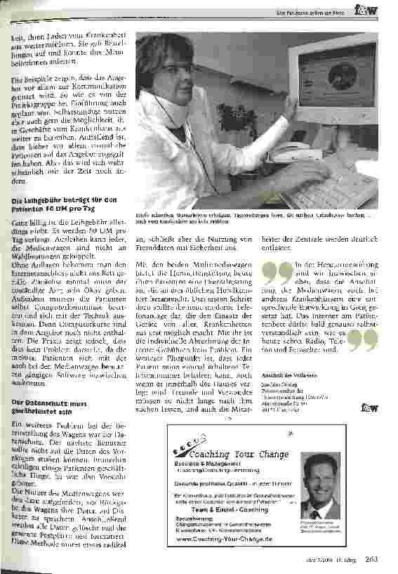 Vorschauseite 2: Die Patienten gehen ins Netz