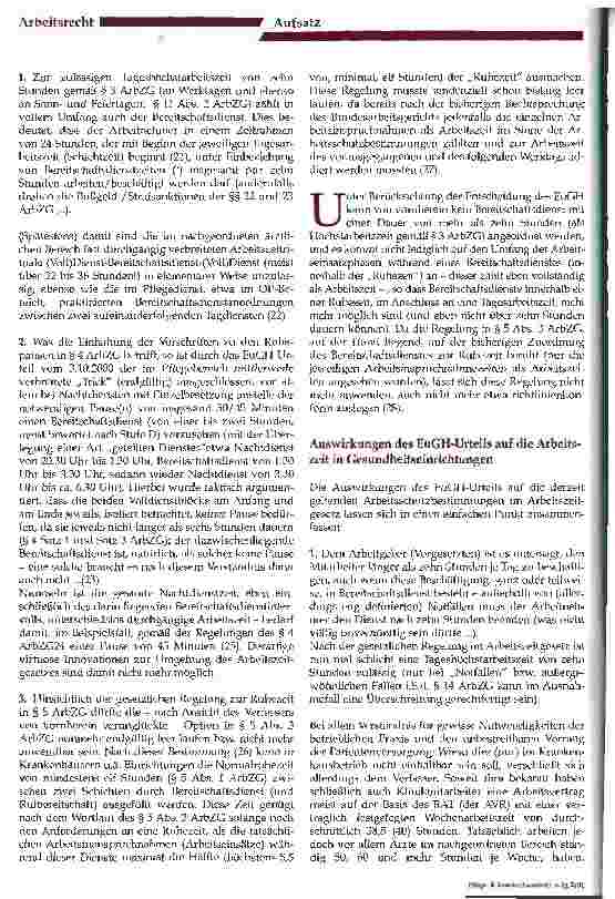 Vorschauseite 4: Ist Bereitschaftsdienst Arbeitszeit?