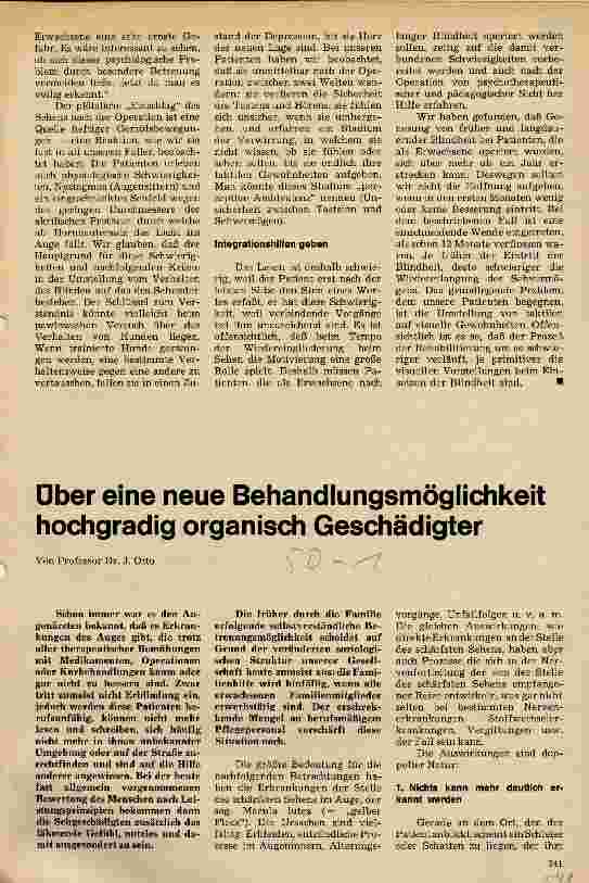 Vorschauseite 3: Die Osteo-Odonto-Kerato-prothese-Operation und die Probleme bei der Wiedererlangung des Sehvermögens