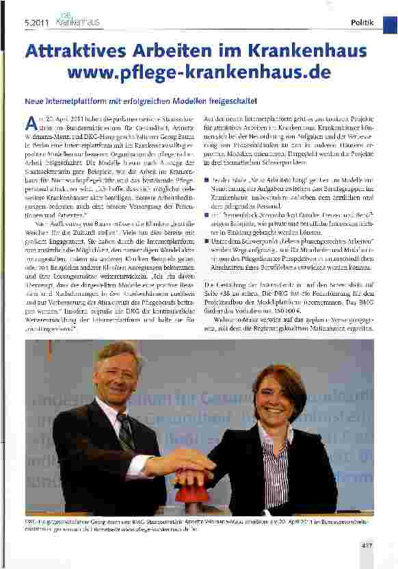 Vorschauseite 1: Attraktives Arbeiten im Krankenhaus www.pflege-krankenhaus.de