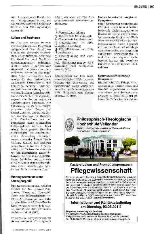 Vorschauseite 2: Führungskompetenzen entwickelnTrainee-Programm Pflege und Therapie
