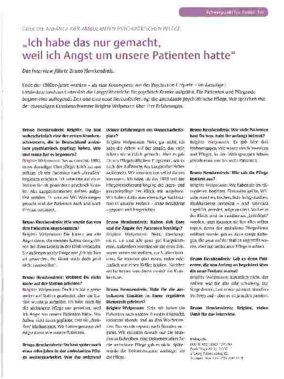 Vorschauseite 1: „Ich habe das nur gemacht, weil Ich Angst um unsere Patienten hatte