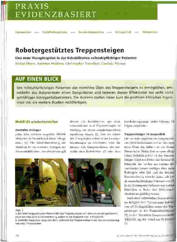 Vorschauseite 1: Robotergestütztes Treppensteigen