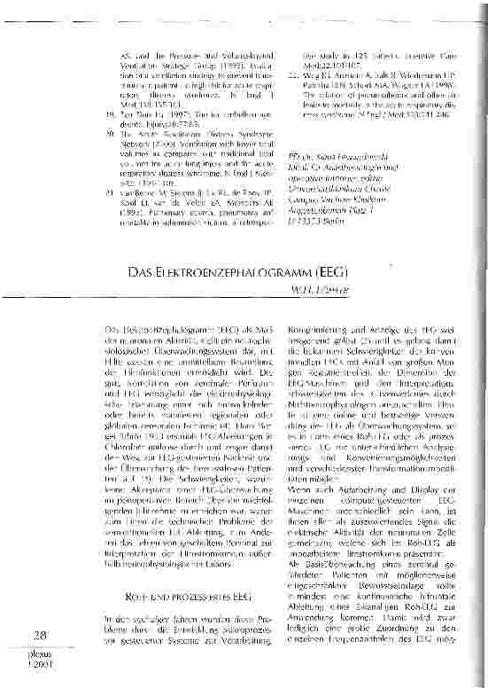 Vorschauseite 1: Das Elektroenzephalogramm (EEG)
