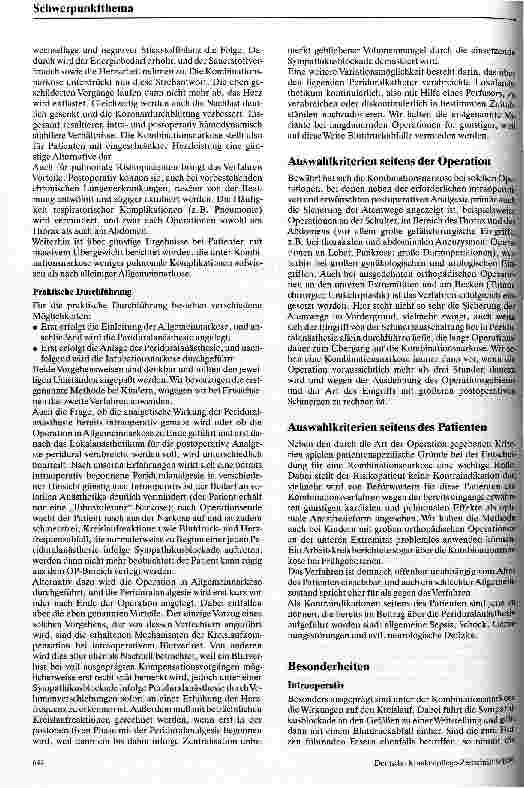 Vorschauseite 2: Die Kombinationsnarkose