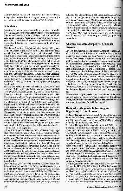 Vorschauseite 2: Der Krebspatient - ein chronisch Kranker Die Begleitung Schwerkranker aus der Sicht der Krankenpflege