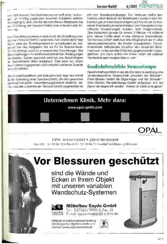 Vorschauseite 2: Die Übernahme von Dienstleistungen im Krankenhaus durch eine eigene Service-GmbH