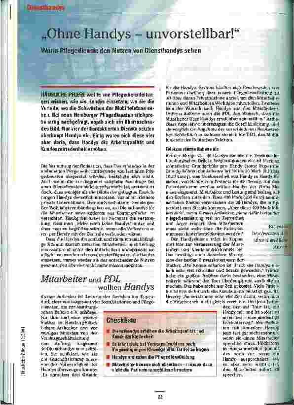 Vorschauseite 1: Ohne Handys - unvorstellbar!