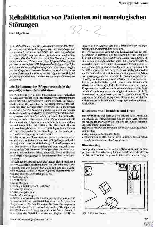 Vorschauseite 1: Rehabilitation von Patienten mit neurologischen Störungen