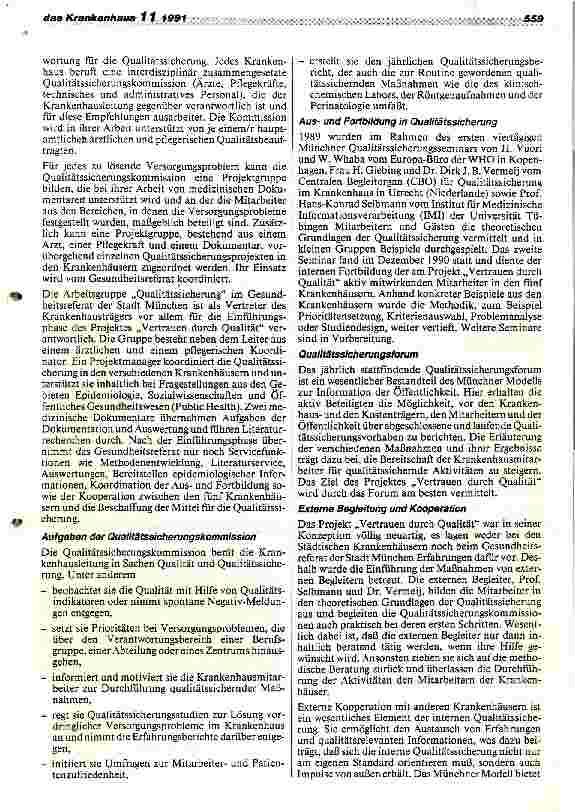Vorschauseite 3: Vertrauen durch Qualität: Das Münchner Modell der Qualitätssicherung im Krankenhaus