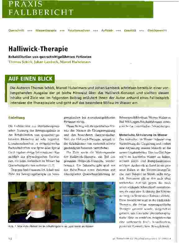 Vorschauseite 1: Halliwick-Therapie