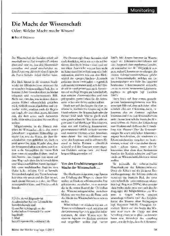 Vorschauseite 1: Die Macht der WissenschaftOder: Welche Macht macht Wissen?
