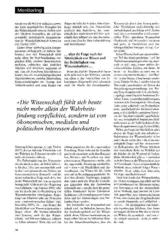 Vorschauseite 2: Die Macht der WissenschaftOder: Welche Macht macht Wissen?