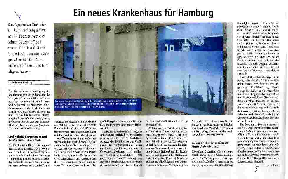 Vorschauseite 1: Ein neues Krankenhaus für Hamburg