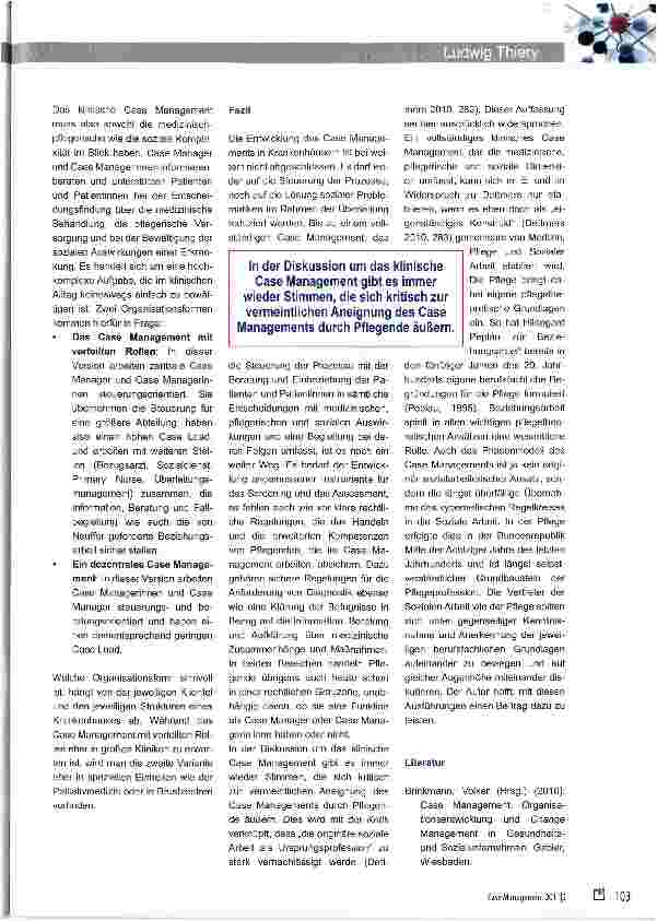Vorschauseite 5: Case Management im Krankenhaus - zwischen Euphorie und Verdammung