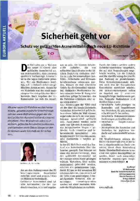 Vorschauseite 1: Sicherheit geht vor