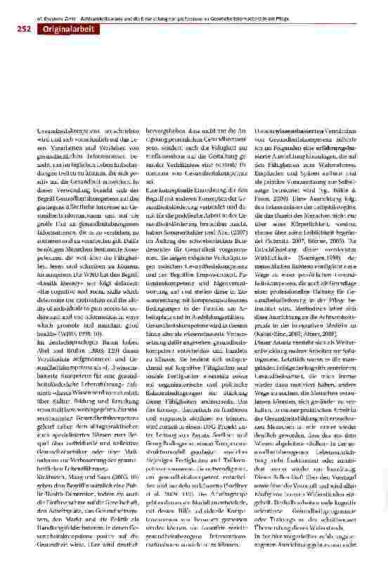 Vorschauseite 2: Achtsamkeitspraxis und die Entwicklung von professioneller Gesundheitskompetenz in der Pflege