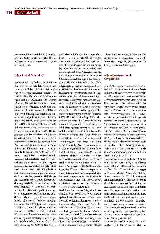 Vorschauseite 4: Achtsamkeitspraxis und die Entwicklung von professioneller Gesundheitskompetenz in der Pflege