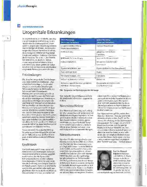 Vorschauseite 1: Urogenitale Erkrankungen
