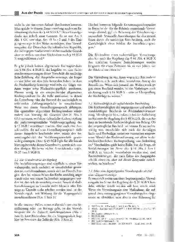 Vorschauseite 2: Die Korrektur behördlicher Entscheidungen nach dem SGB X im Bereich der Sozialen Pflegeversicherung