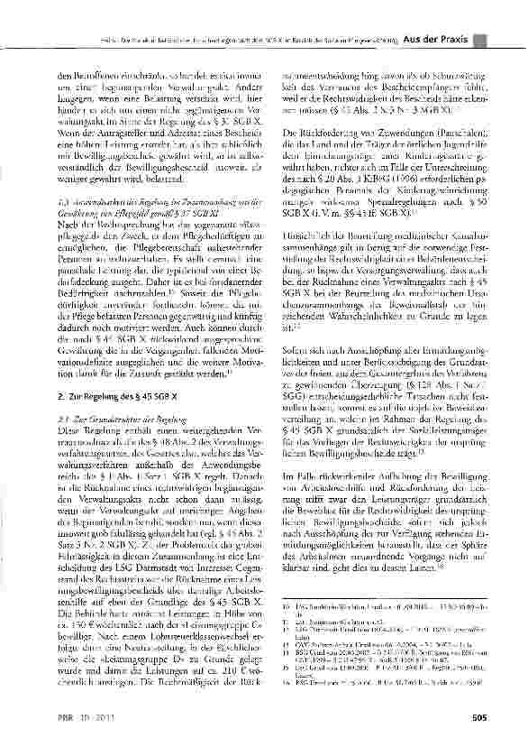 Vorschauseite 3: Die Korrektur behördlicher Entscheidungen nach dem SGB X im Bereich der Sozialen Pflegeversicherung
