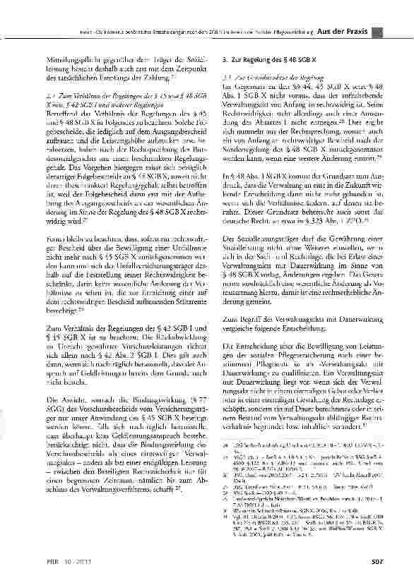 Vorschauseite 5: Die Korrektur behördlicher Entscheidungen nach dem SGB X im Bereich der Sozialen Pflegeversicherung