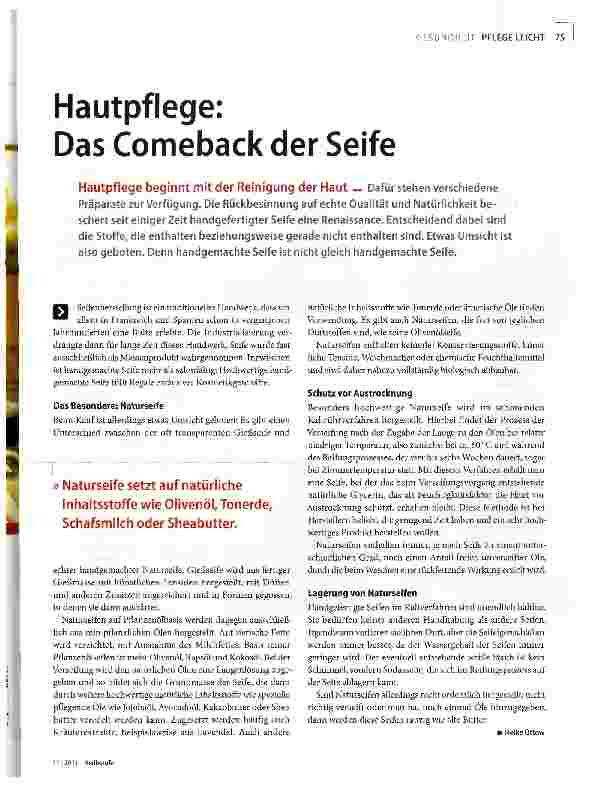 Vorschauseite 2: Hautpflege: Das Comeback der Seife