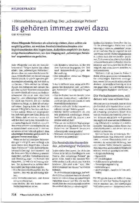Vorschauseite 1: Es gehören immer zwei dazu