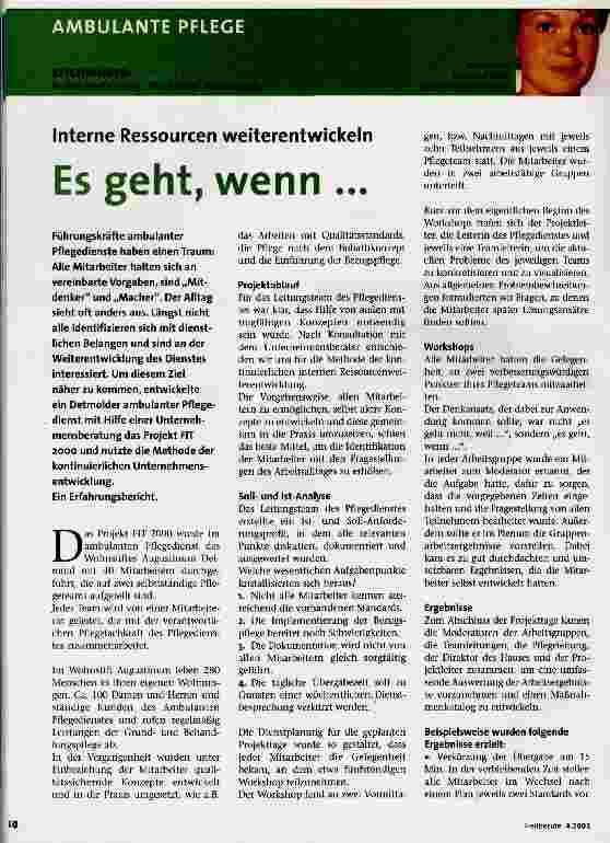 Vorschauseite 1: Es geht, wenn... Interne Ressourcen weiterentwickeln