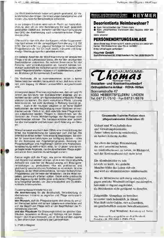 Vorschauseite 3: Freiberufliche Krankenund Altenpflege aus der Sicht des Deutschen Berufsverbandes für Altenpflege e. V.