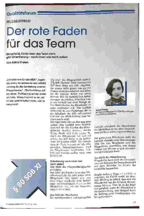 Vorschauseite 1: Der rote Faden für das Team